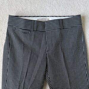New with tag Banana Republic Black White Cream Grid Sloan Ankle Pants 00p XXSp